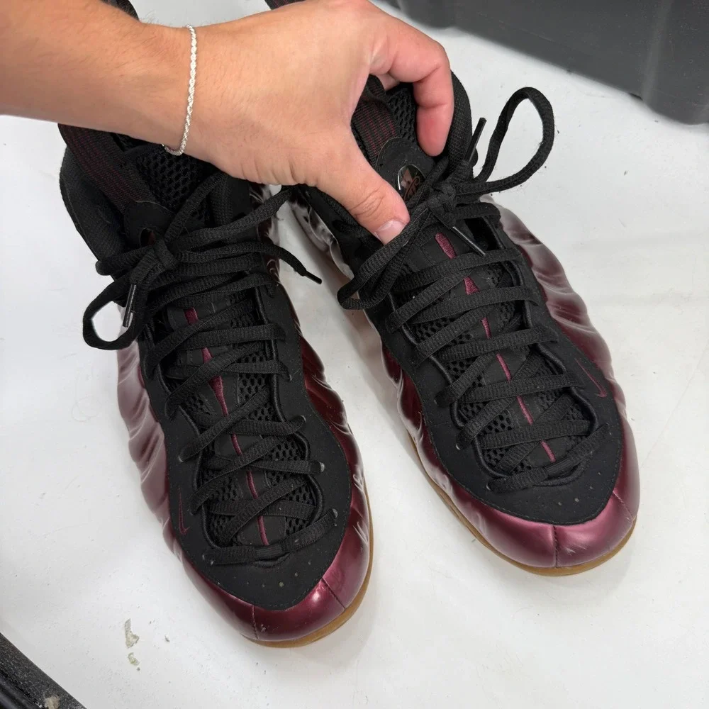 Nike Air Foamposite One Maroon Gum Metallic Burgundy 314996-601 Size 13